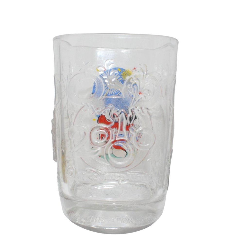 VTG McDonalds Disney World 2000 Millennium Celebration Glass Square Mickey Epcot - Picture 3 of 6
